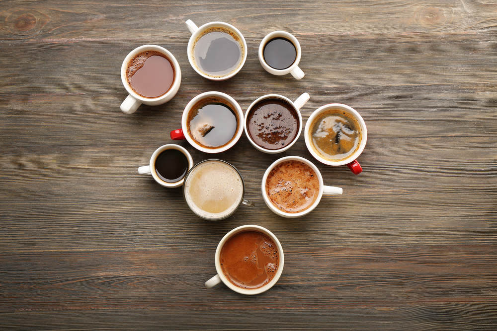 Different cups of coffee