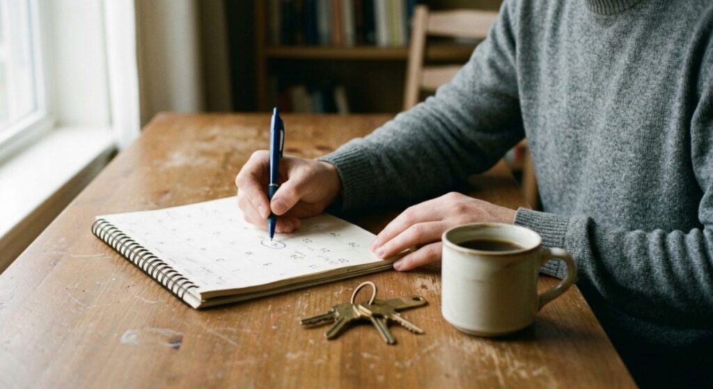 Deadlines marked in calendar